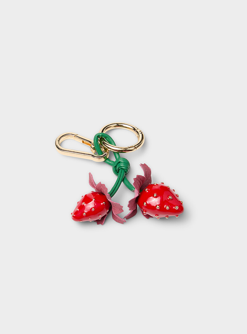 Garden strawberry bag charm product image (primary)
