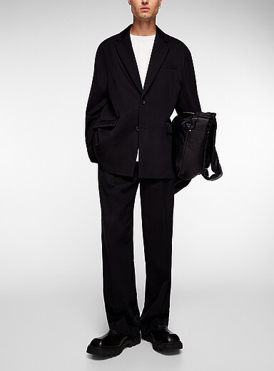 Loose pure wool blazer