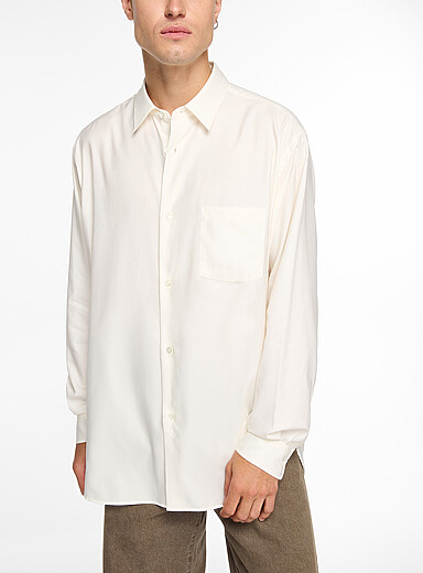 Oversized Pima cotton shirt