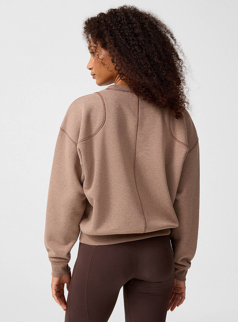 Corset trim loose cotton fleece sweatshirt product image 2