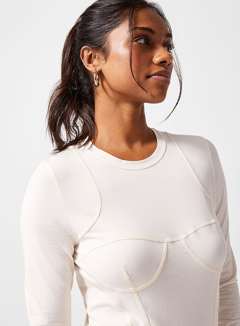 Corset trim long-sleeve T-shirt product image 3