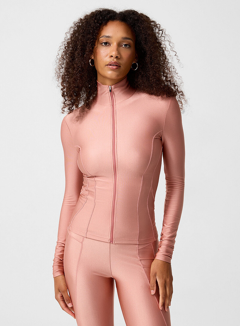 Corset trim satiny zipped jacket product image (primary)
