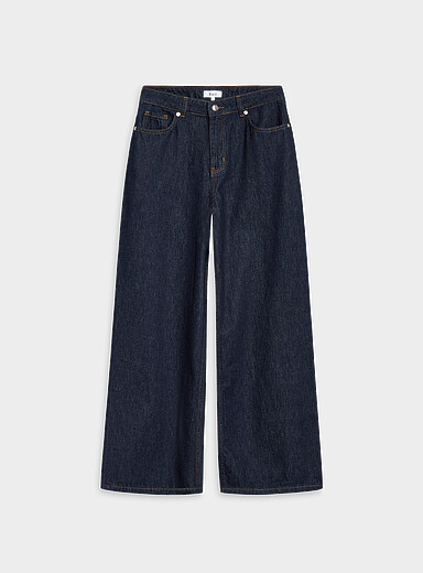 Dark indigo jean <b>Fit: Ultra-wide leg, mid rise</b>