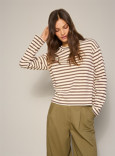 Nete striped pure cotton T-shirt