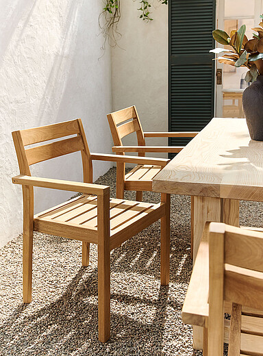 La chaise bois de teck Stellar Int&eacute;rieur et ext&eacute;rieur
