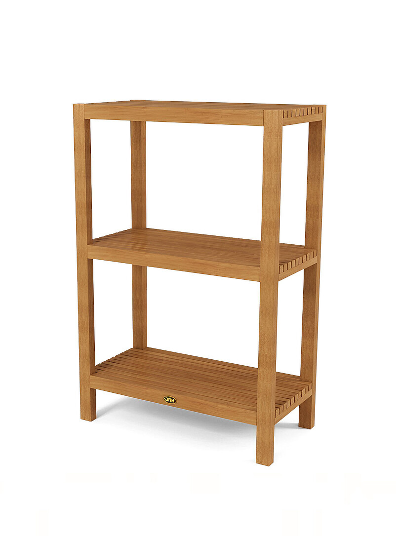 Fiji rectangular teak wood shelving Indoor and outdoor product image 2