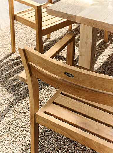 La chaise bois de teck Stellar Int&eacute;rieur et ext&eacute;rieur