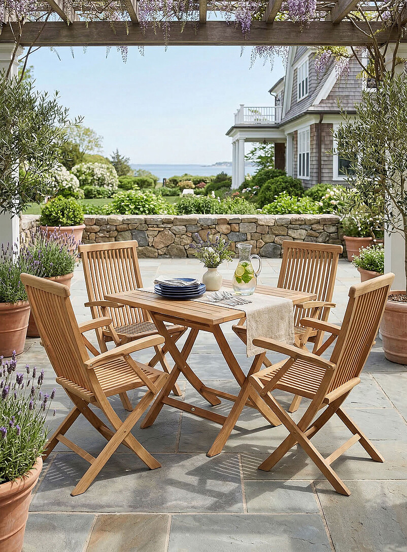 Colorado teak wood folding table Indoor and outdoor product image 2