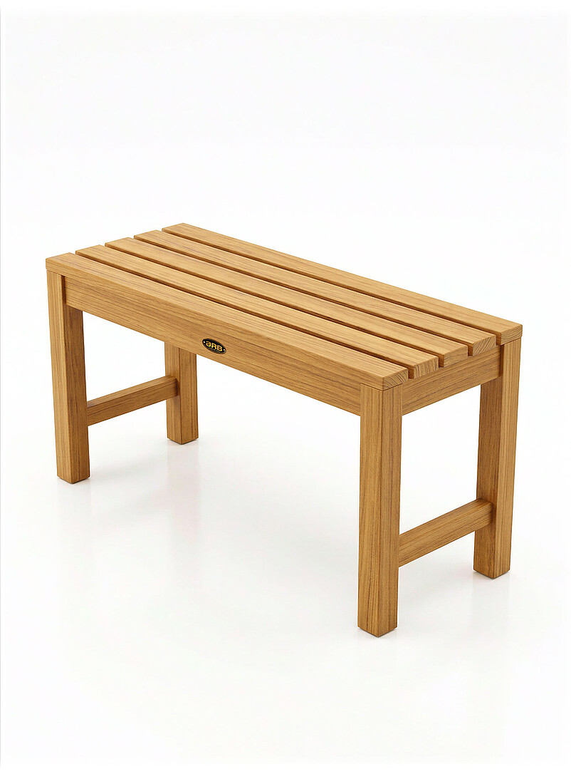 Coach large teak wood shower bench Indoor and outdoor product image 2