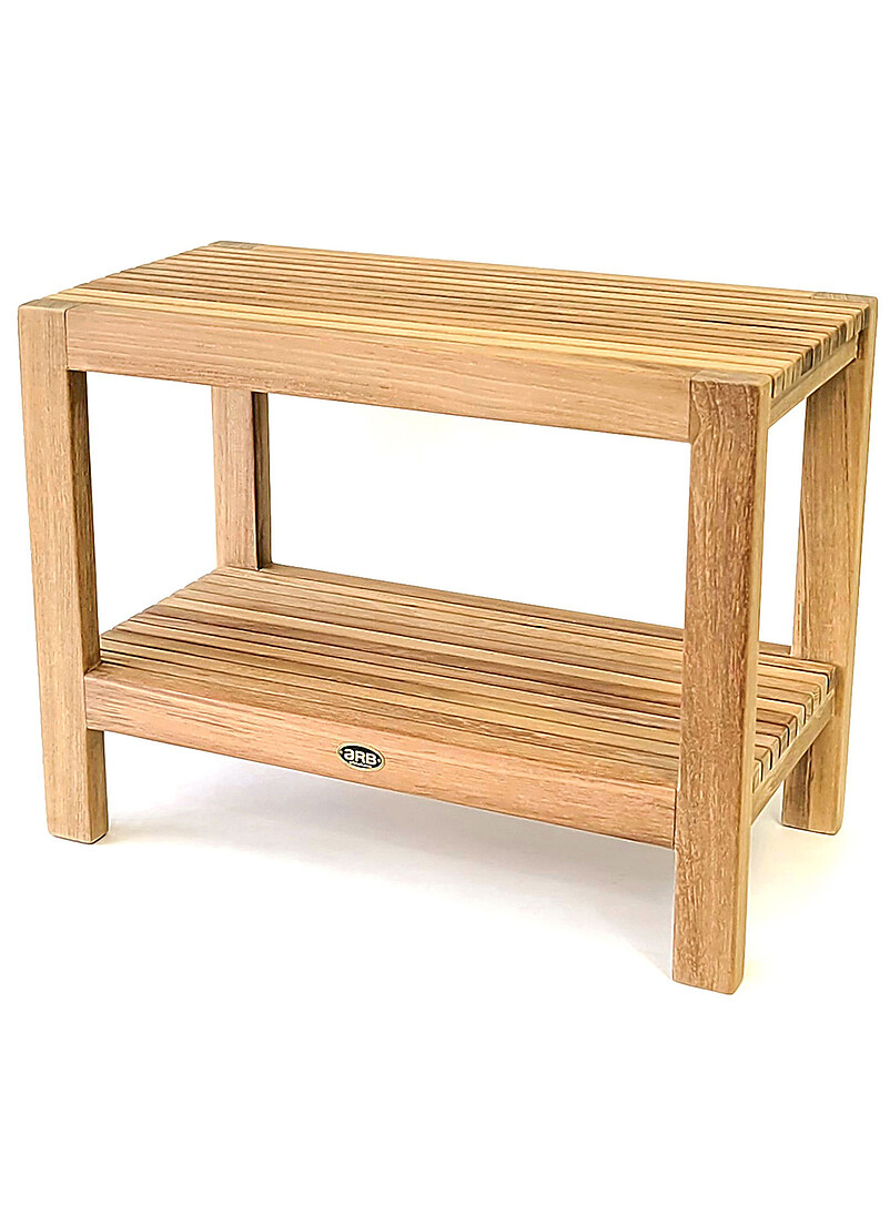 Fiji teak wood shower bench Indoor and outdoor product image 2