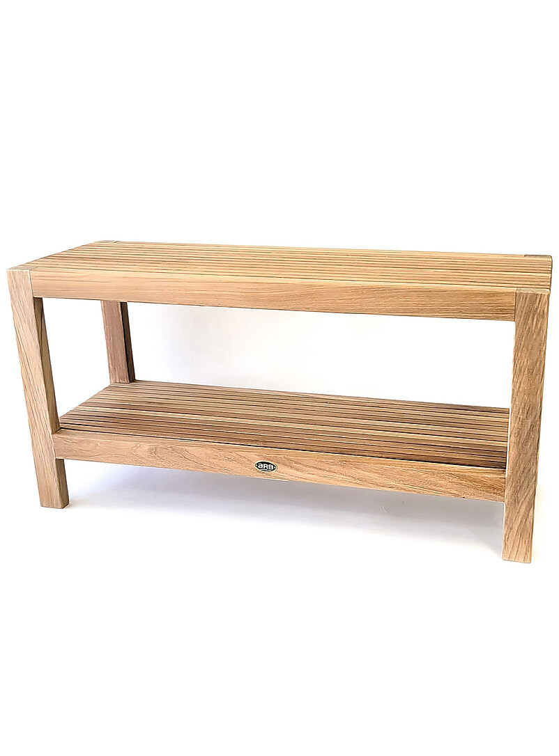 Fiji large teak wood shower bench Indoor and outdoor product image 2