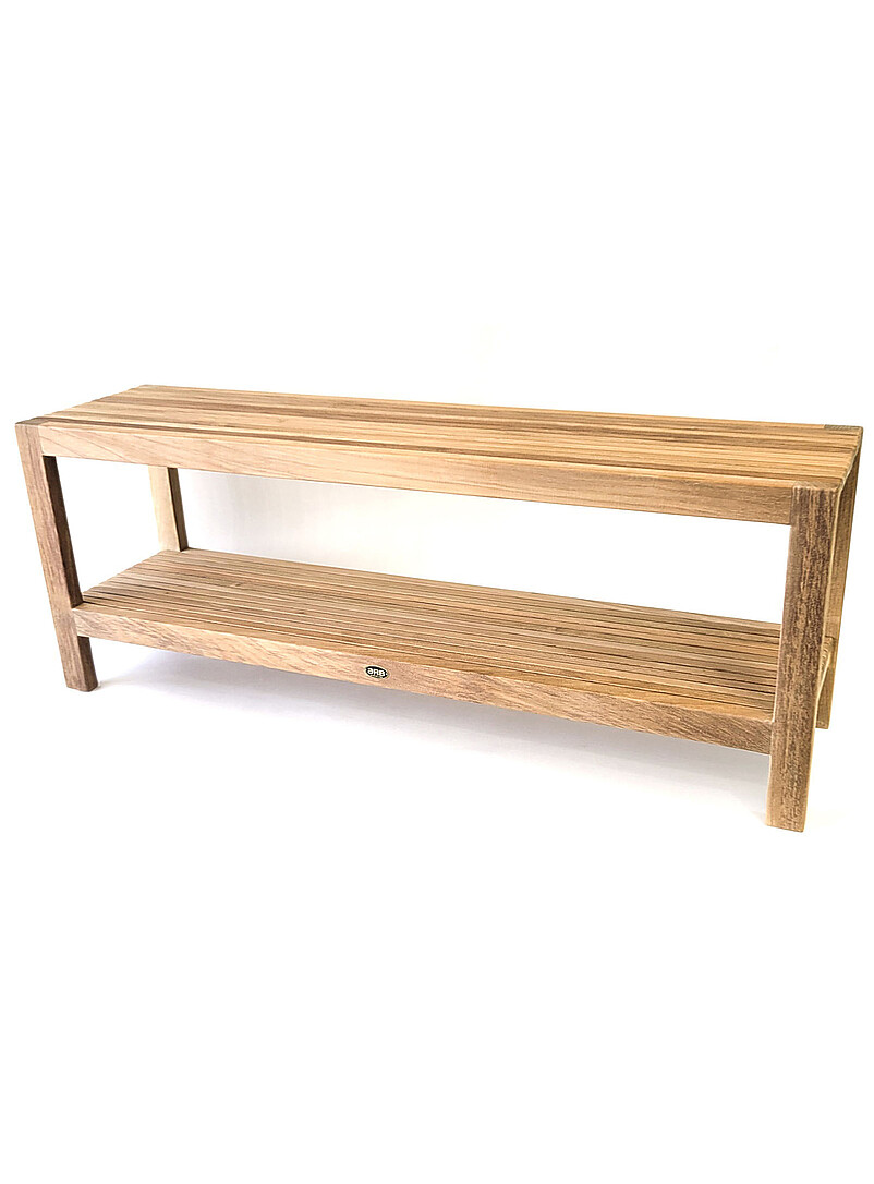 Fiji very large teak wood shower bench Indoor and outdoor product image 2