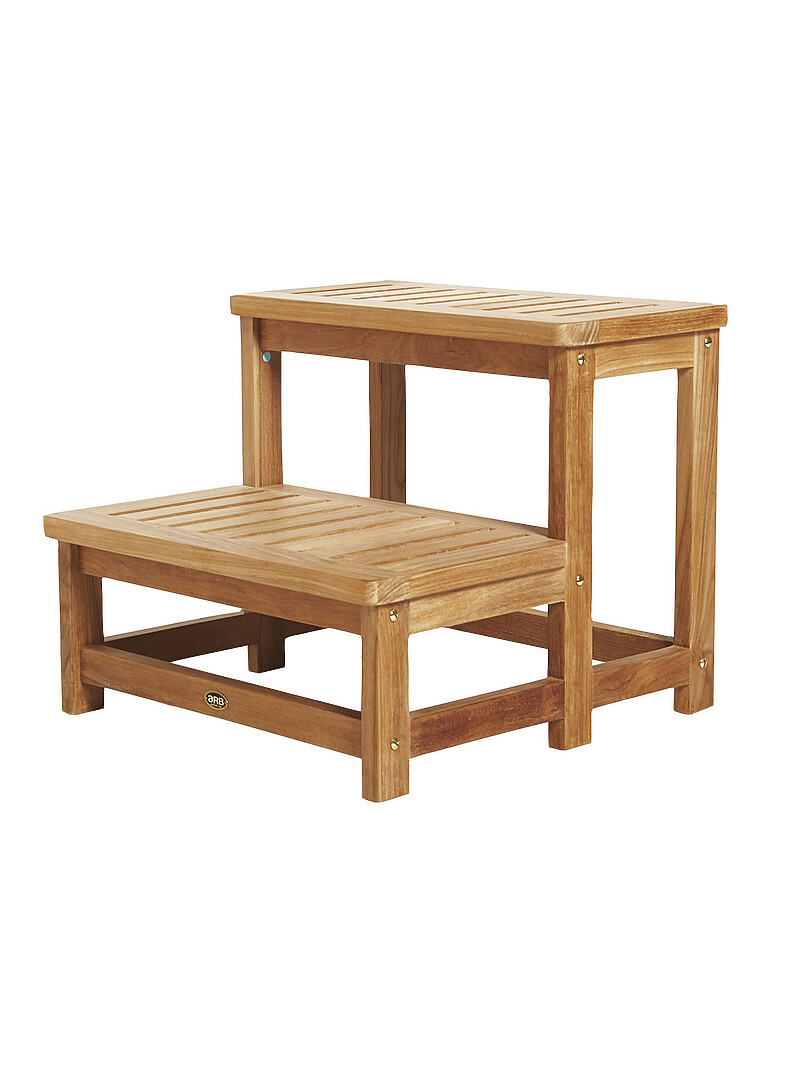 Teak wood spa step stool Indoor and outdoor product image 2