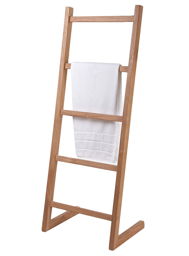 Five-rung teak wood ladder Indoor and outdoor product image 2