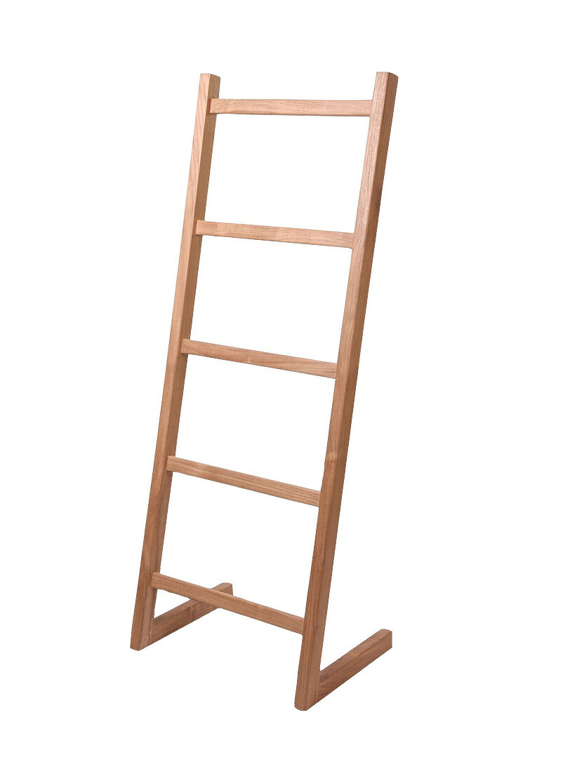 Five-rung teak wood ladder Indoor and outdoor product image 3