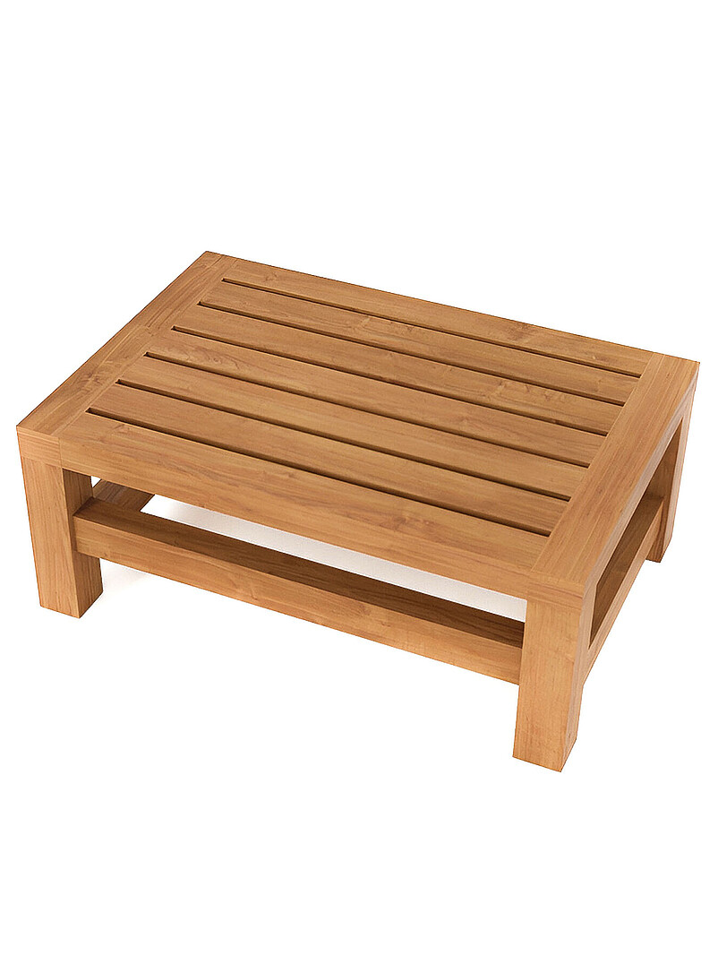 Teak wood bathroom footrest Indoor and outdoor product image 2