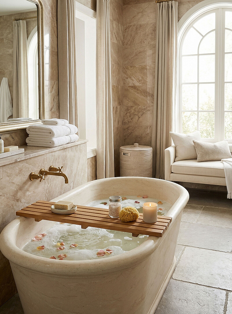 Fiji Teak Wood Bathtub Tray