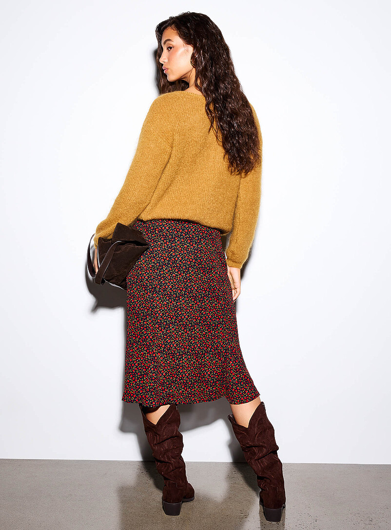 Small roses chiffon midi skirt product image 3