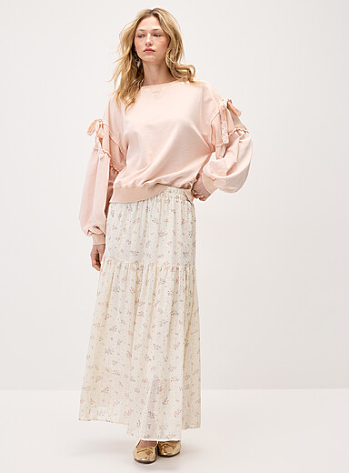 Bowed sleeves sweatshirt