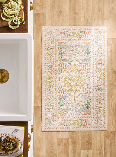 Loloi Assorted Flowers and peacocks rug 60 x 90 cm