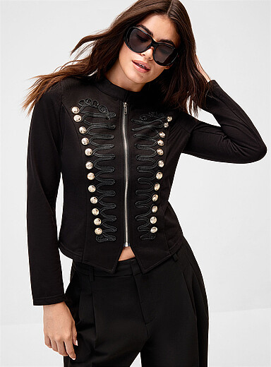 Officer fitted jersey jacket