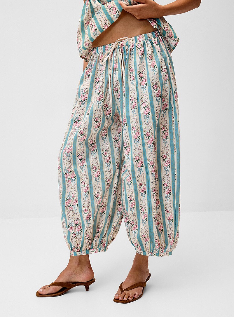 Twik Assorted Floral poplin barrel-leg pant for women