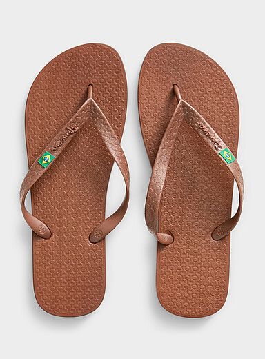 Ipanema Brown Brazil flag flip-flops Men for men