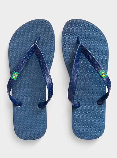 Ipanema Navy/Midnight Blue Brazil flag flip-flops Men for men