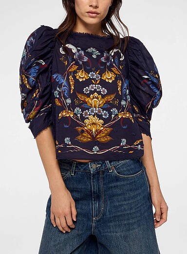 La blouse manches bouffantes Golden Nature