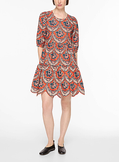 Farm Rio Assorted Victorian flowers tiered short dress for women
