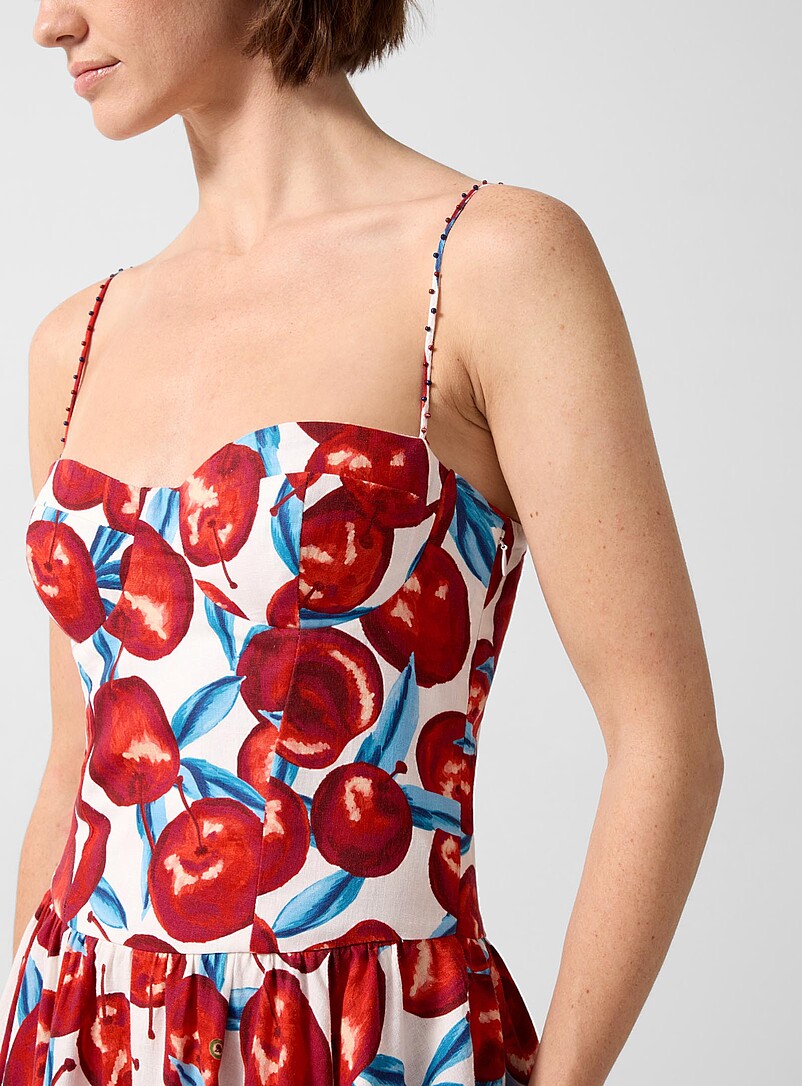 Cherry bustier midi dress product image 2