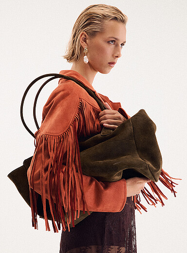 L'&Eacute;ditrice suede bag