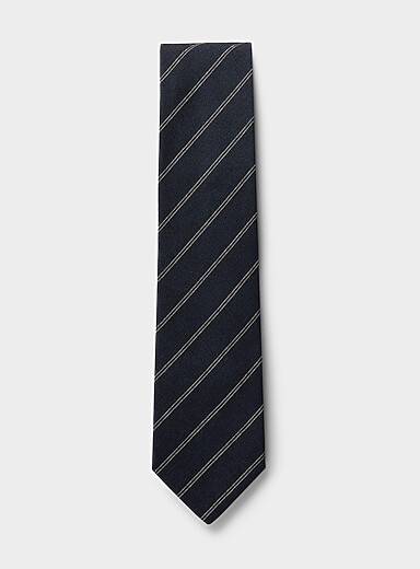 Jacquard dual-stripe tie <b>Exclusive collection from Italy</b>