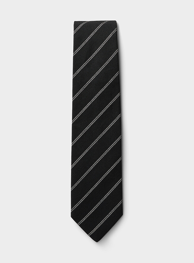 Jacquard dual-stripe tie Exclusive collection from Italy product image (primary)