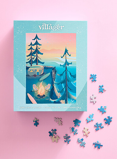 Coastal Camping puzzle 1000 pieces <b>In collaboration with artist Dana Statham</b>