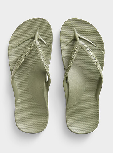 Archies Mossy Green Arch support beach sandals Men for men