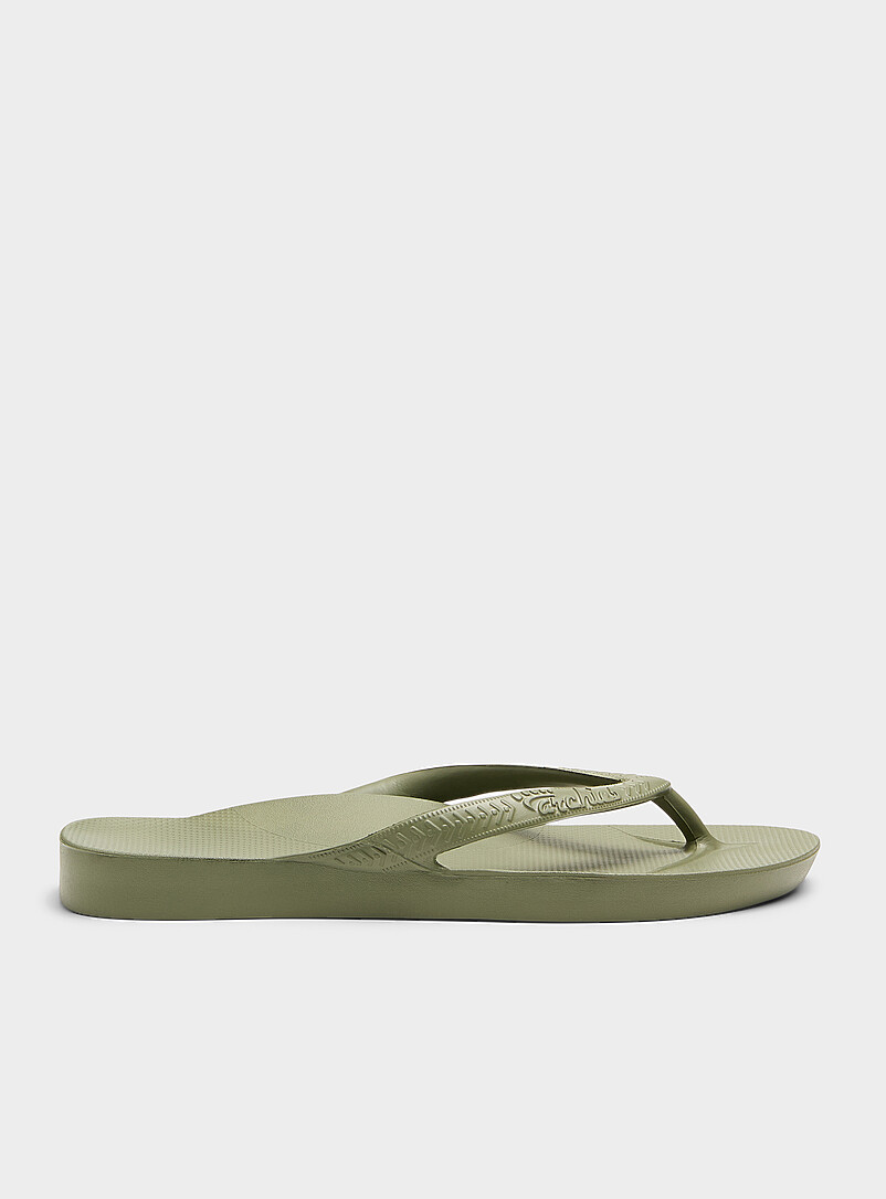 Archies: La sandale de plage avec support de la vo&ucirc;te plantaire Homme Vert fonc&eacute; - Mousse pour homme