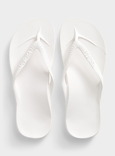 Archies White Arch support beach sandals Women for women
