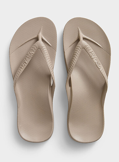 Archies Taupe Arch support flip-flops Women for women