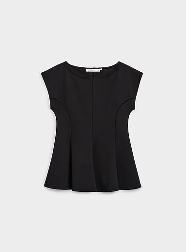Contemporaine: Le t-shirt basque n&eacute;opr&egrave;ne  Noir pour femme