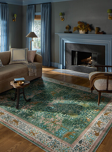 Loloi: Tapis d'int&eacute;rieur Canopy sauge et rosac&eacute; Voir nos formats offerts Vert &agrave; motifs