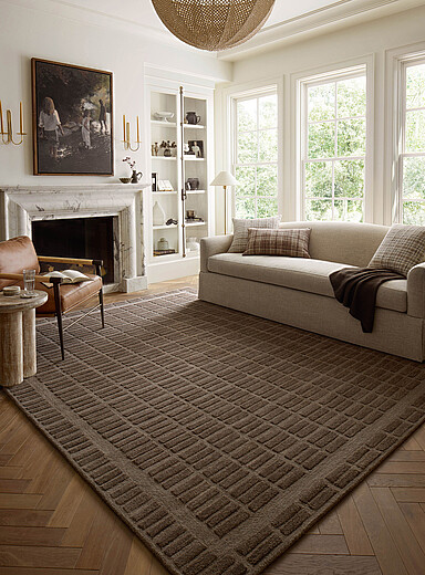 Loloi Chocolate/Espresso Bradley wool indoor rug See available sizes