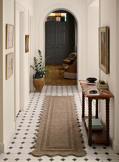 Loloi Hazelnut Scottie wool hallway runner 79 x 232 cm