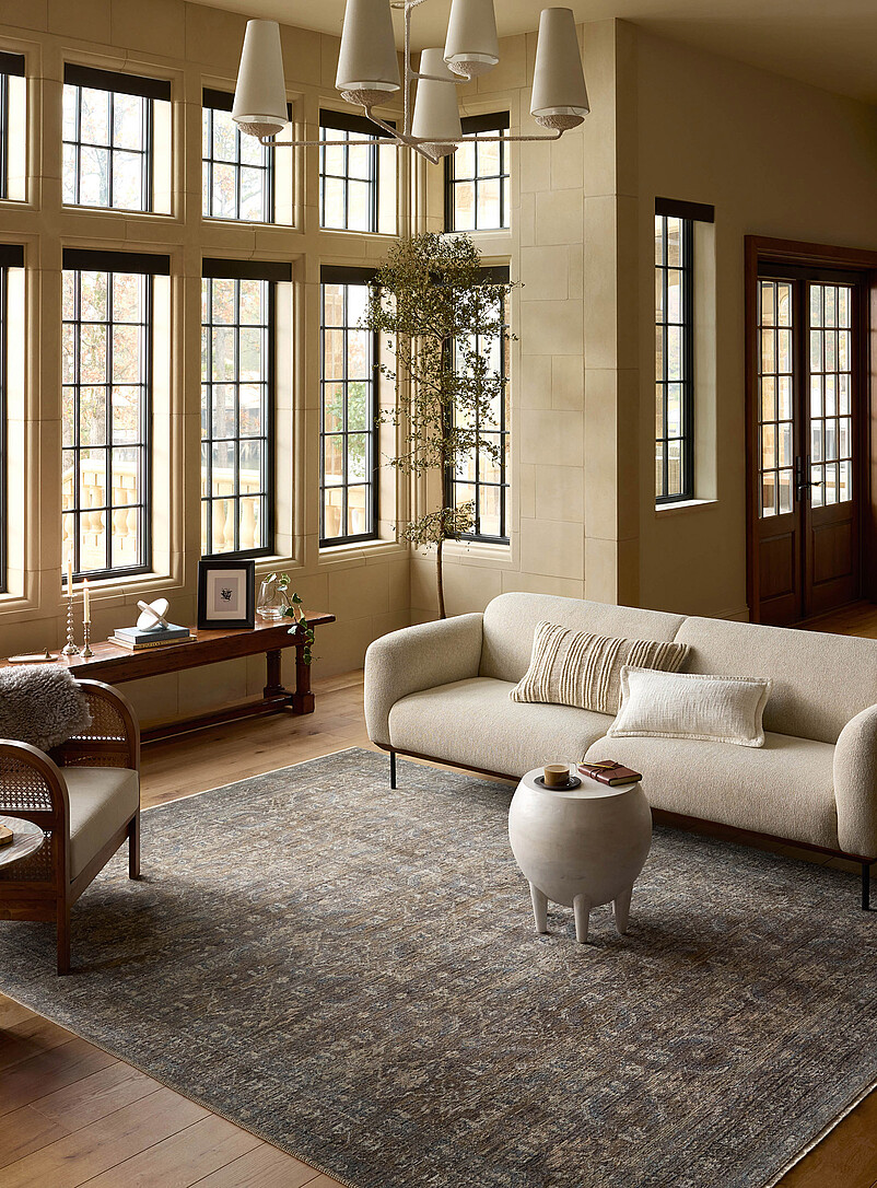 Heritage Lagoon Blue And Tobacco Brown Indoor Rug See Available Sizes