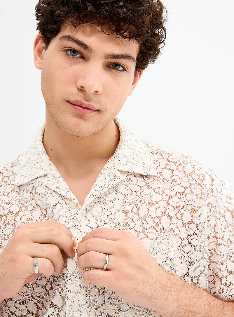 Floral lace shirt Imported from Seoul | Le 31 | Shop Men's