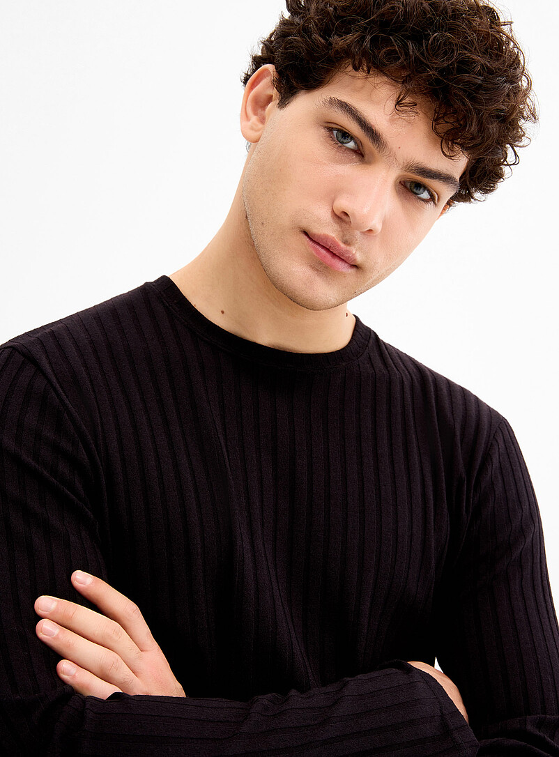 Flat-ribbed jersey T-shirt Imported from Seoul product image 2