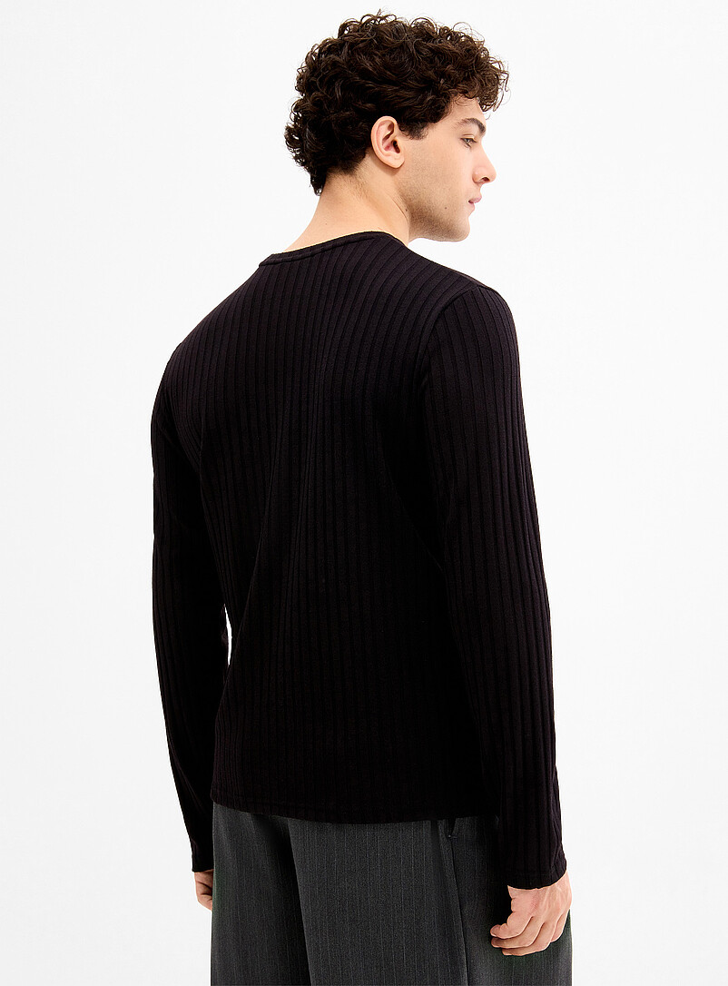 Flat-ribbed jersey T-shirt Imported from Seoul product image 3