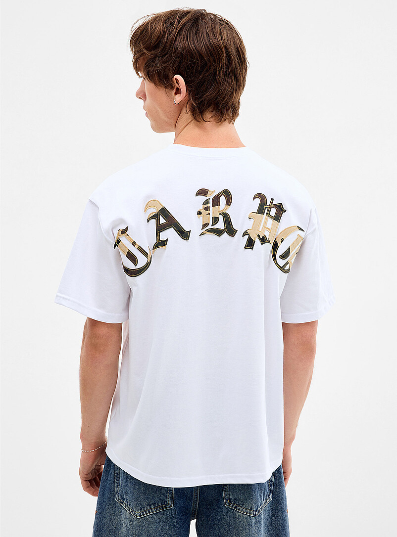 Camo embroidered inscription T-shirt Imported from Seoul product image 2