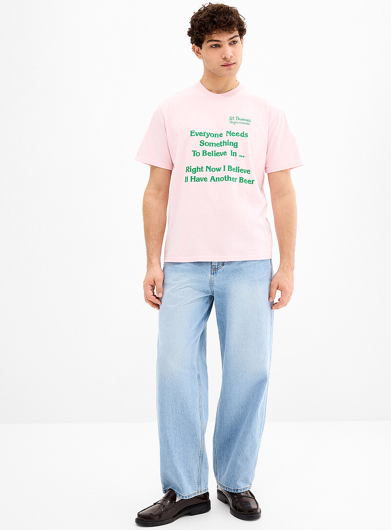 Le 31: Le t-shirt Saint Thomas <b>Importation de S&eacute;oul</b> Rose pour homme