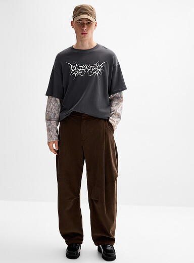 Corduroy barrel pant <b>Very loose barrel cut</b> <b>Imported from Seoul</b>